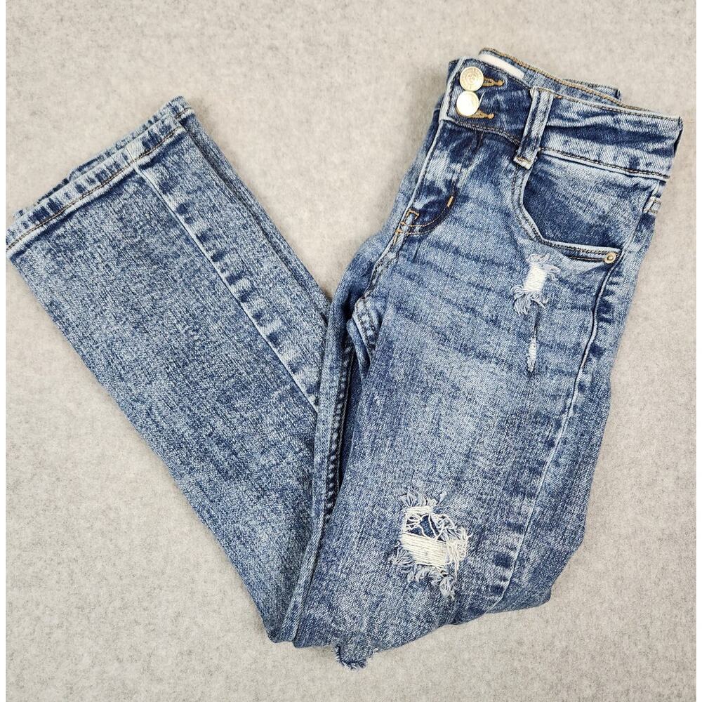 🌼True Craft Jeans KIds Size 10 Adjustable Waist Distressed 24" Waist